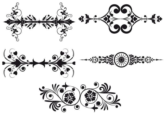 Art Nouveau Border Vector Pack Two Download Free Vector Art Stock