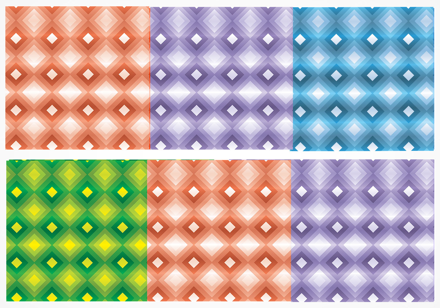 Seamless Bright Diamond Vector Patterns Download Free