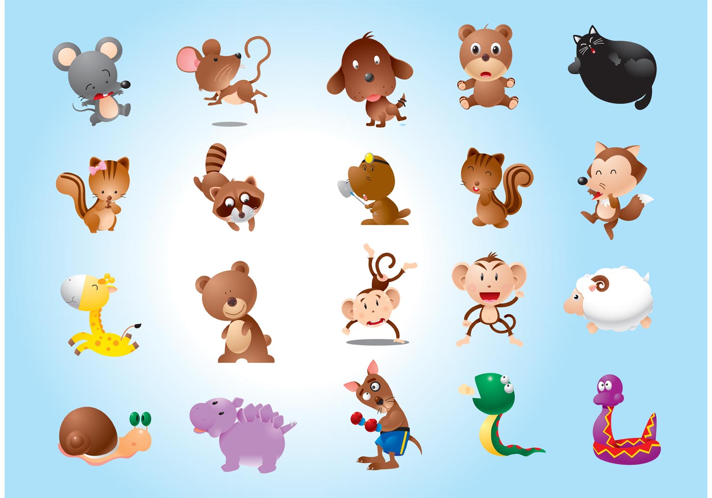 Animal Characters Vectors - Download Free Vector Art ...