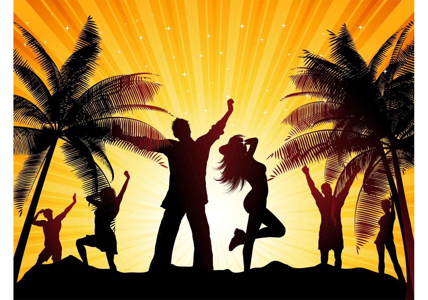 Beach Party Vector - Download Free Vector Art, Stock Graphics & Images