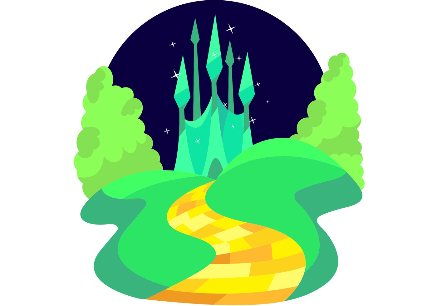 Yellow Brick Road Vector Download Free Vector Art, Stock Graphics