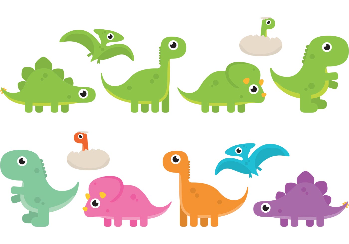 Cartoon Dinosaur Vectors - Download Free Vector Art, Stock Graphics