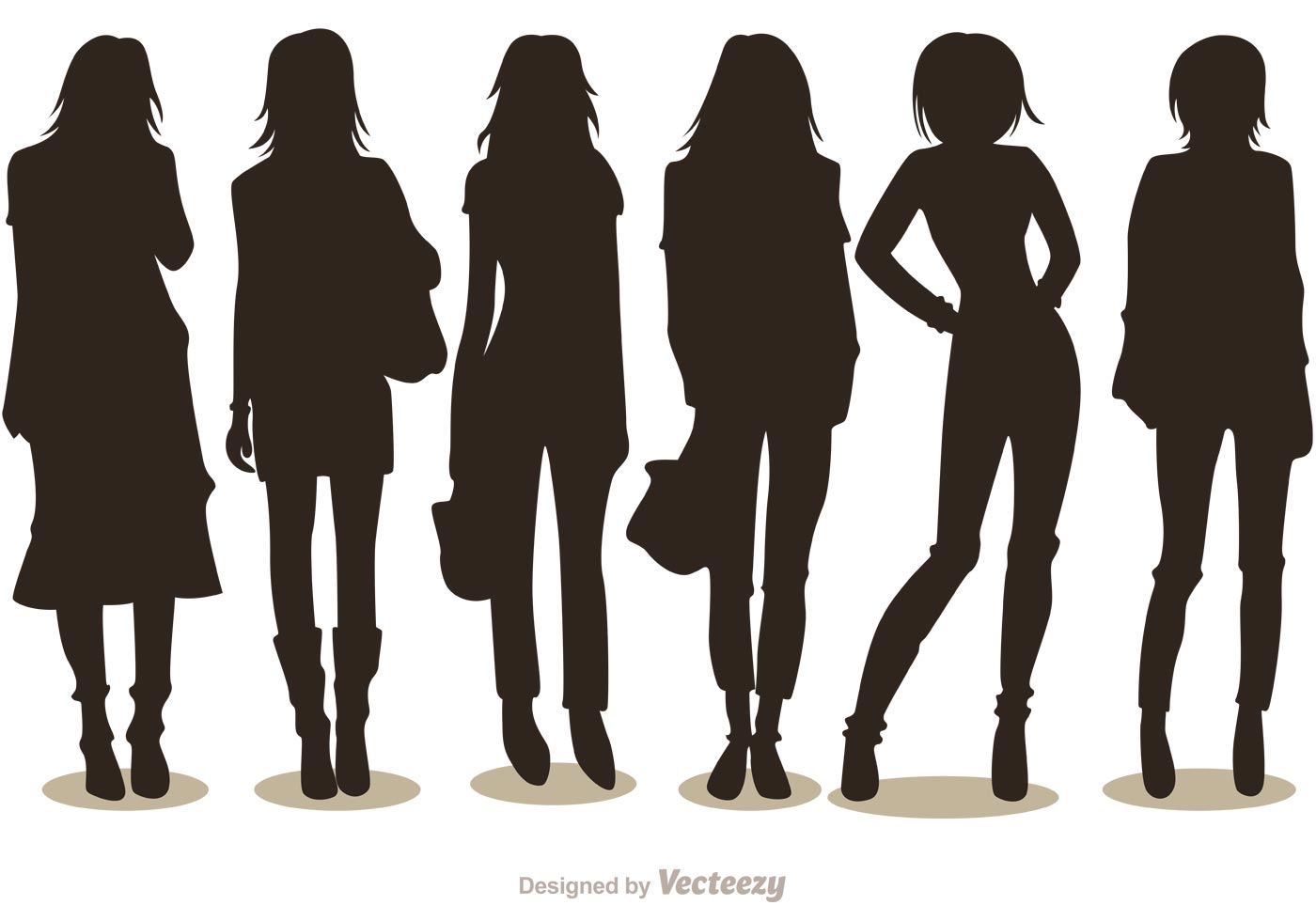 Silhouette Fashion Girl Vectors Pack 1 Download Free Vector Art Stock Graphics And Images