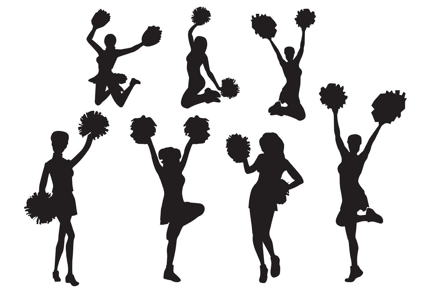 Free Vector Cheerleader Silhouette Set - Download Free Vector Art, Stock Graphics & Images