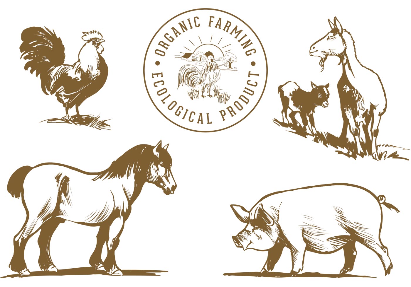 Free Farm Animals Vector Pack - Download Free Vector Art ...