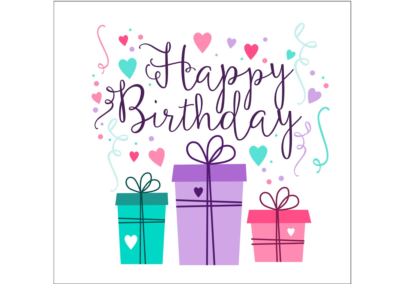 Birthday Card Design Download Free Vector Art, Stock