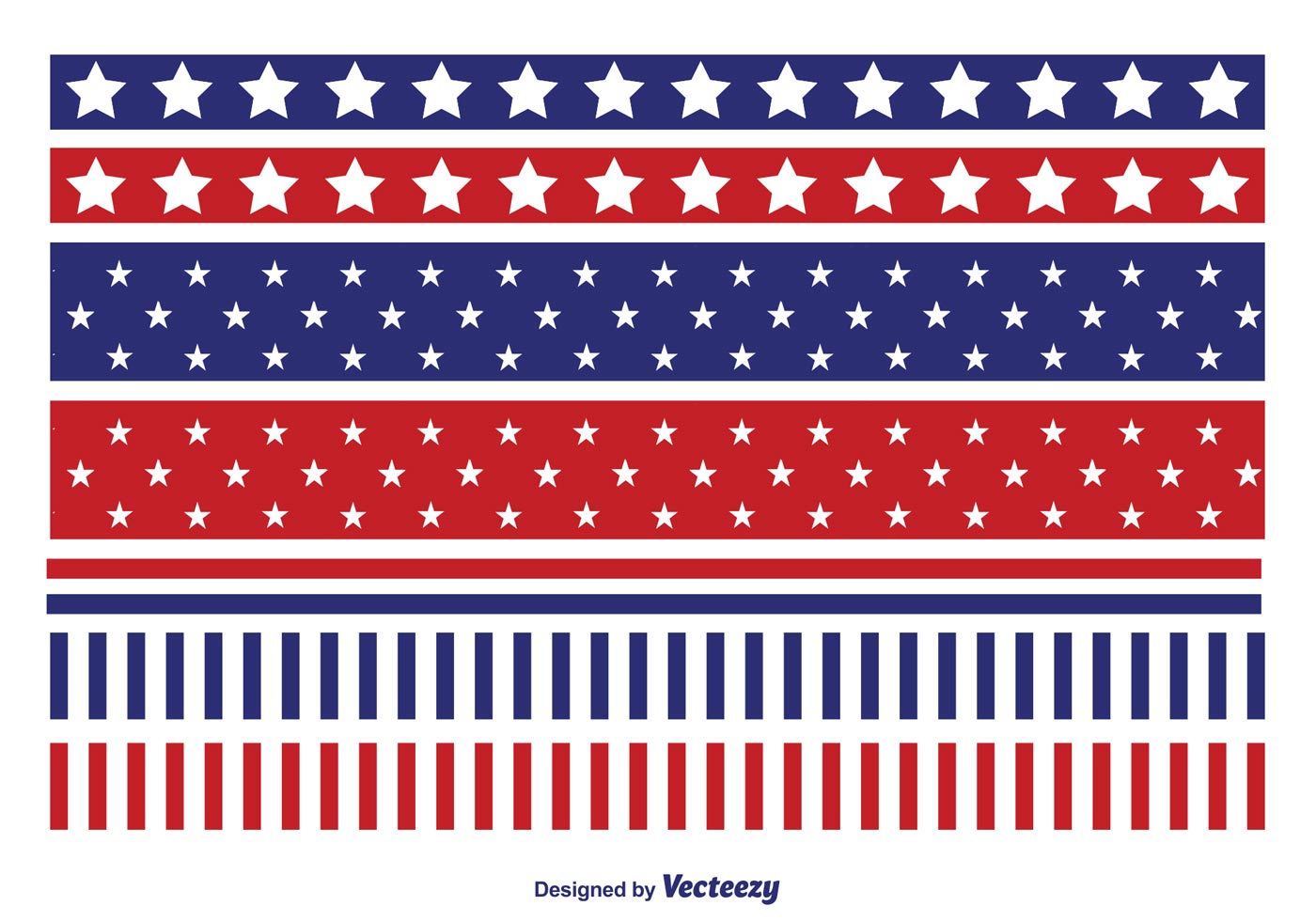 Patriotic Vector Border Set - Download Free Vector Art, Stock Graphics