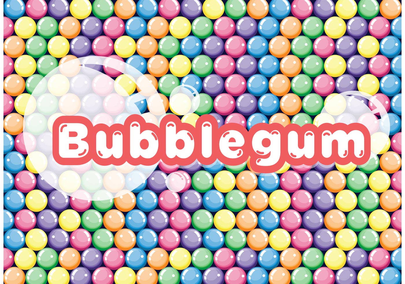 Colorful Bubblegum Vector Background - Download Free Vector Art, Stock