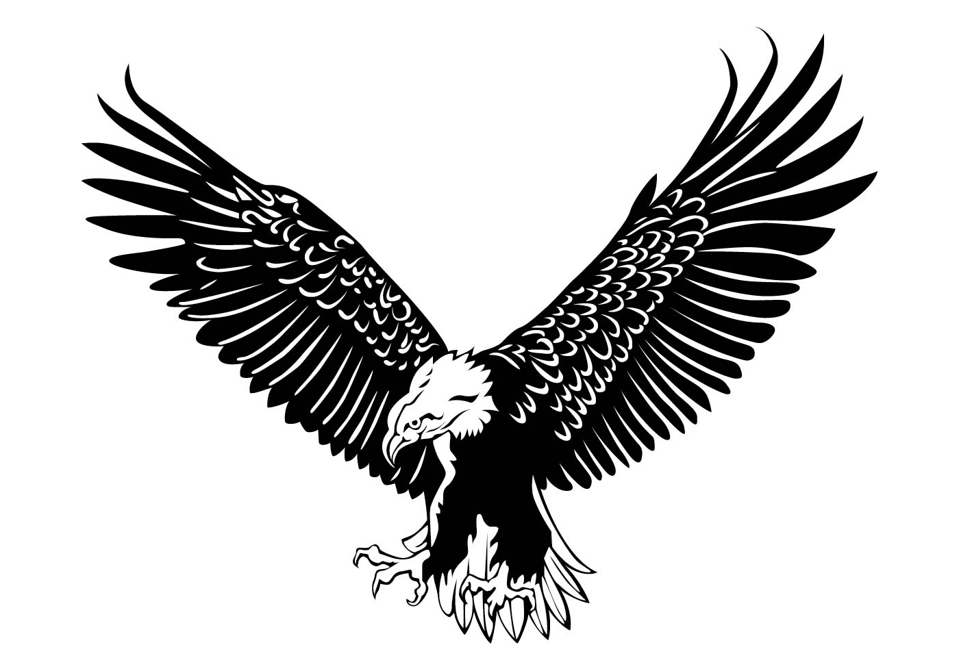 free eagle clipart black and white - photo #28