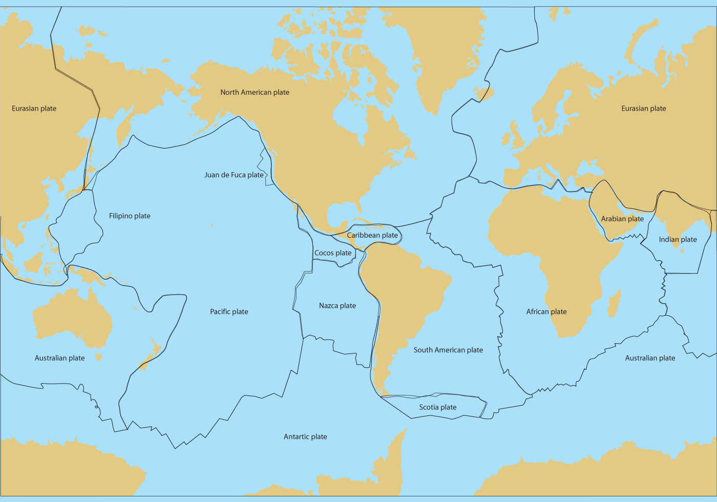 Tectonic Map Of The World United States Map