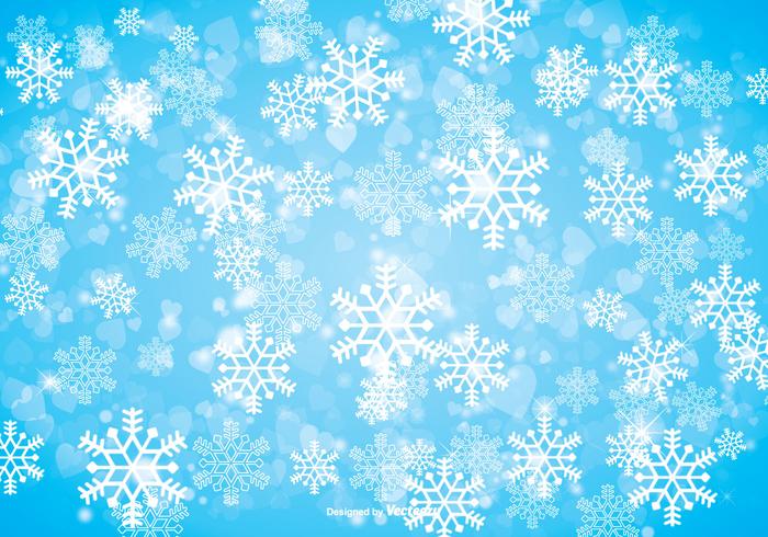 winter snowflake background vector