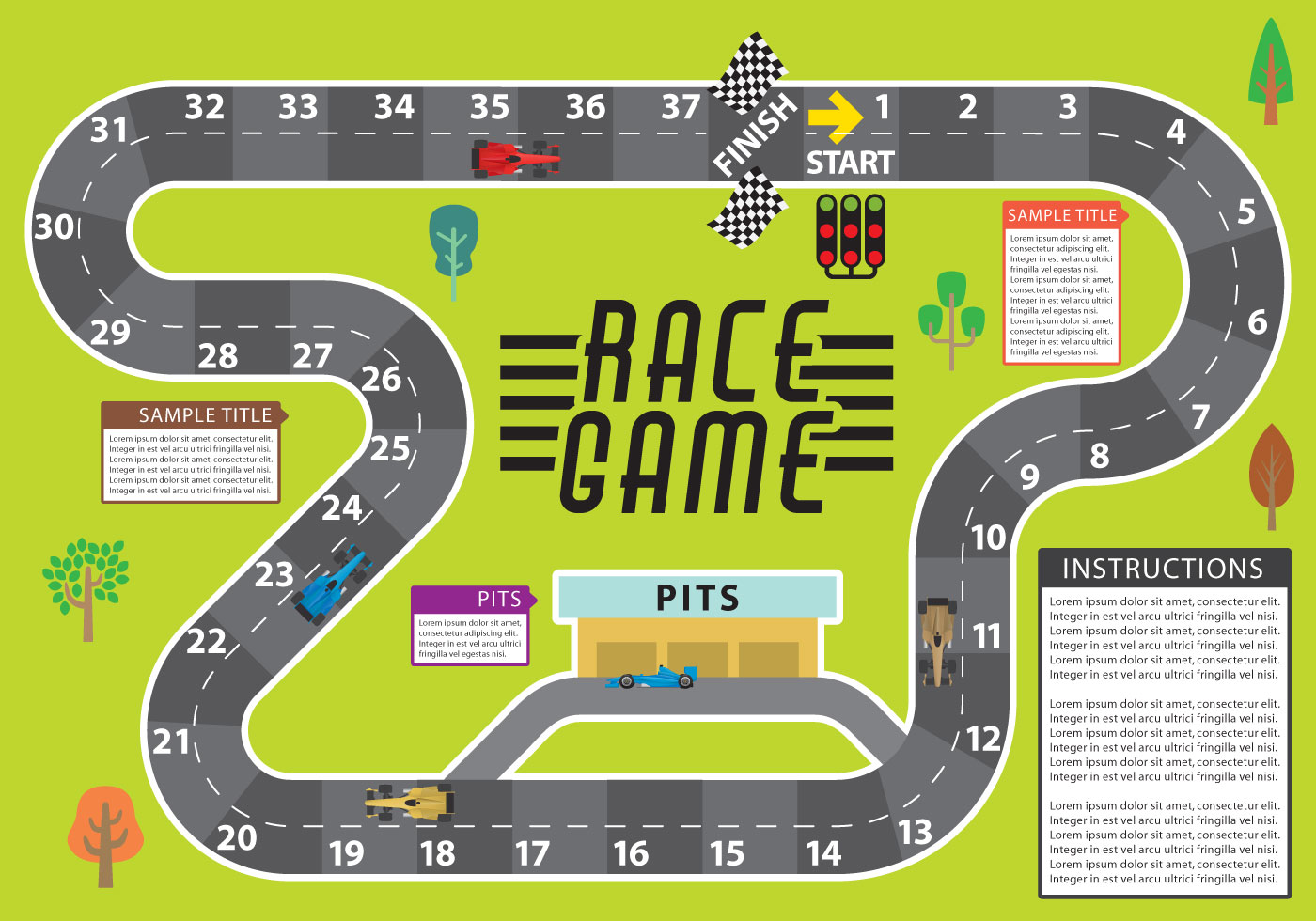 Race Game Vector - Download Free Vector Art, Stock Graphics & Images