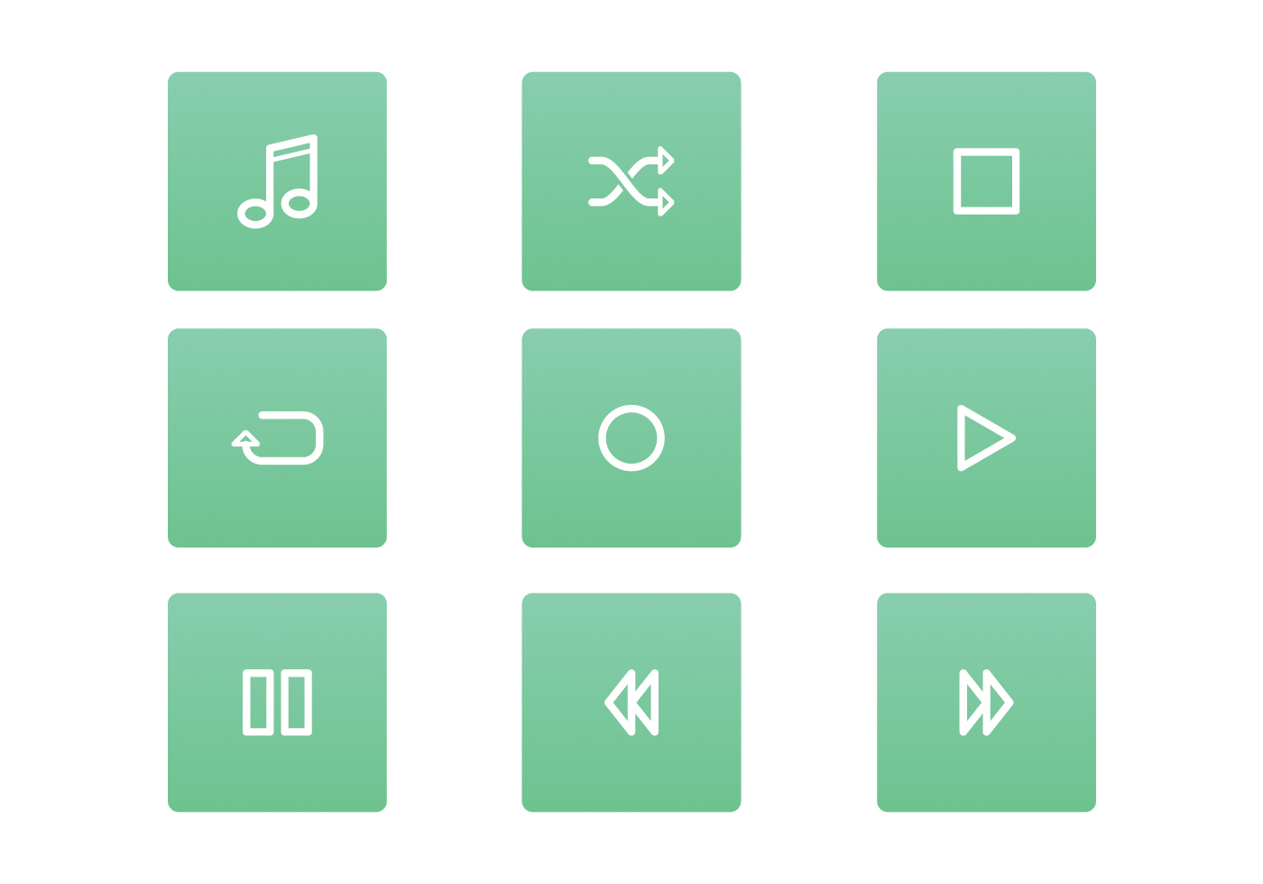 FREE MUSIC PLAYER ICON SET VECTOR - Download Free Vector Art, Stock Graphics & Images