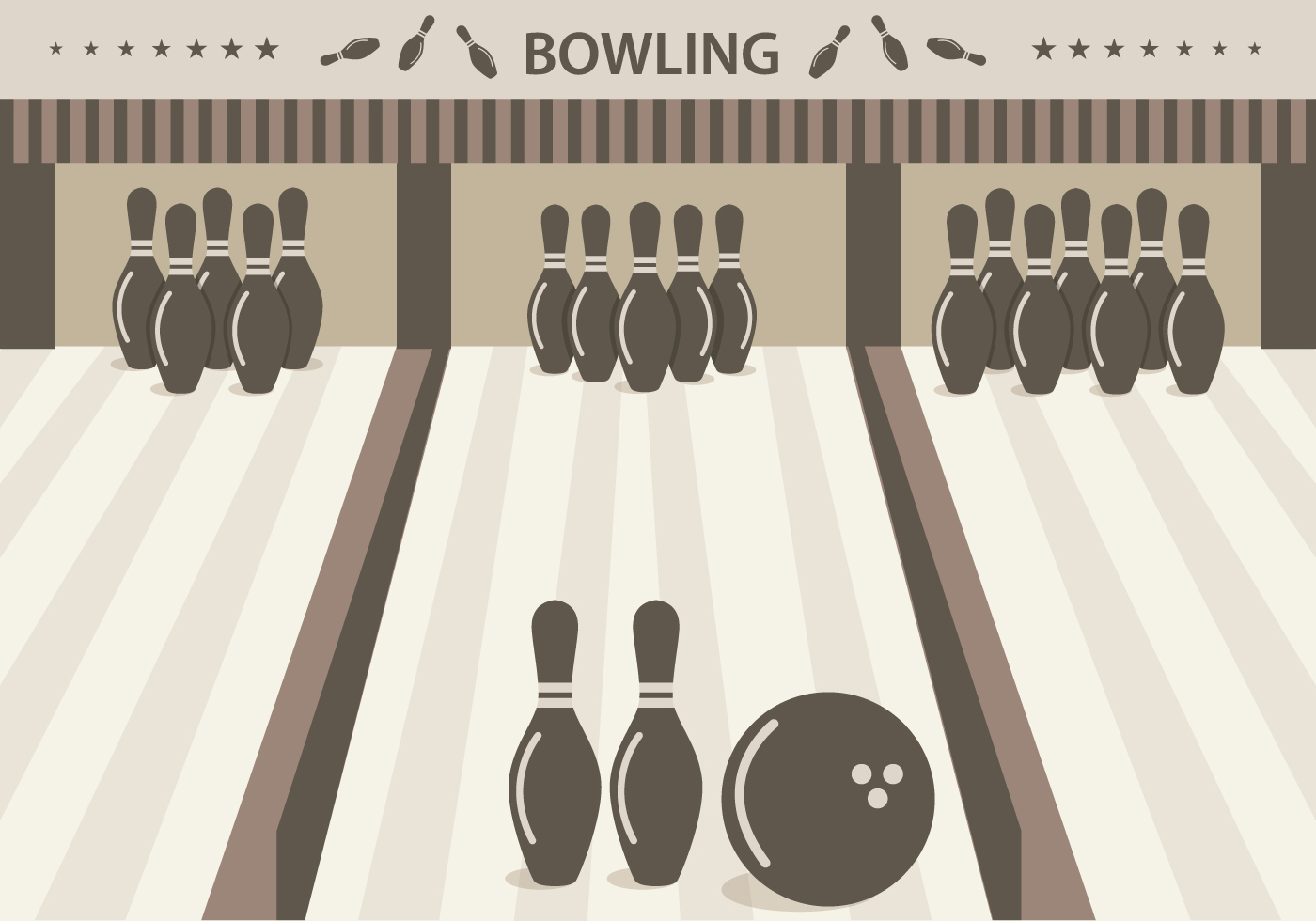Bowling Alley Vector - Download Free Vector Art, Stock 