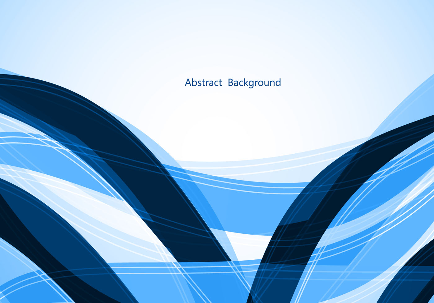 free blue wave vector background