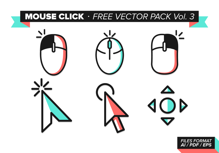 Mouse Click Free Vector Pack Vol. 3 - Download Free Vector Art, Stock