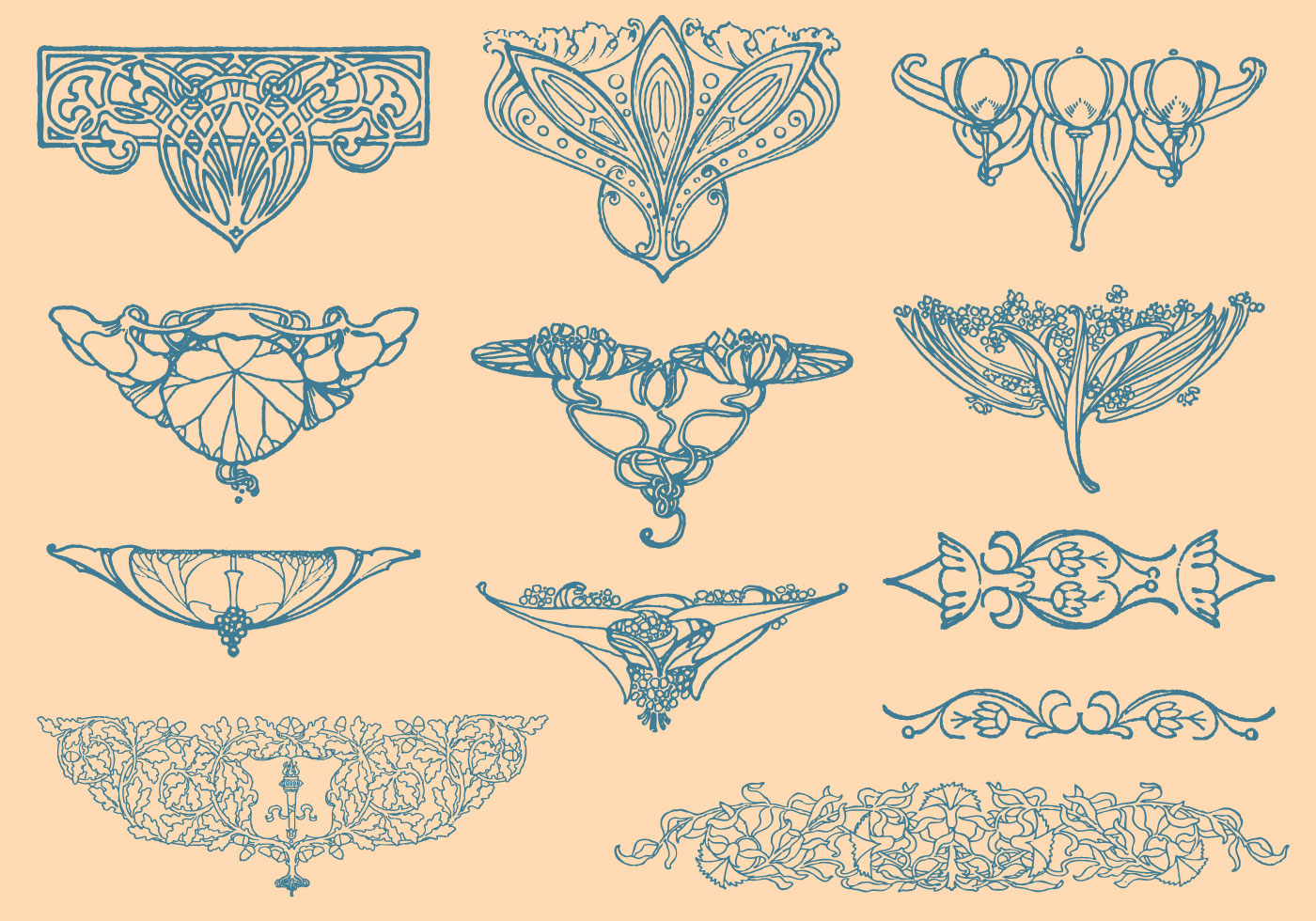 free vector art nouveau clipart - photo #10