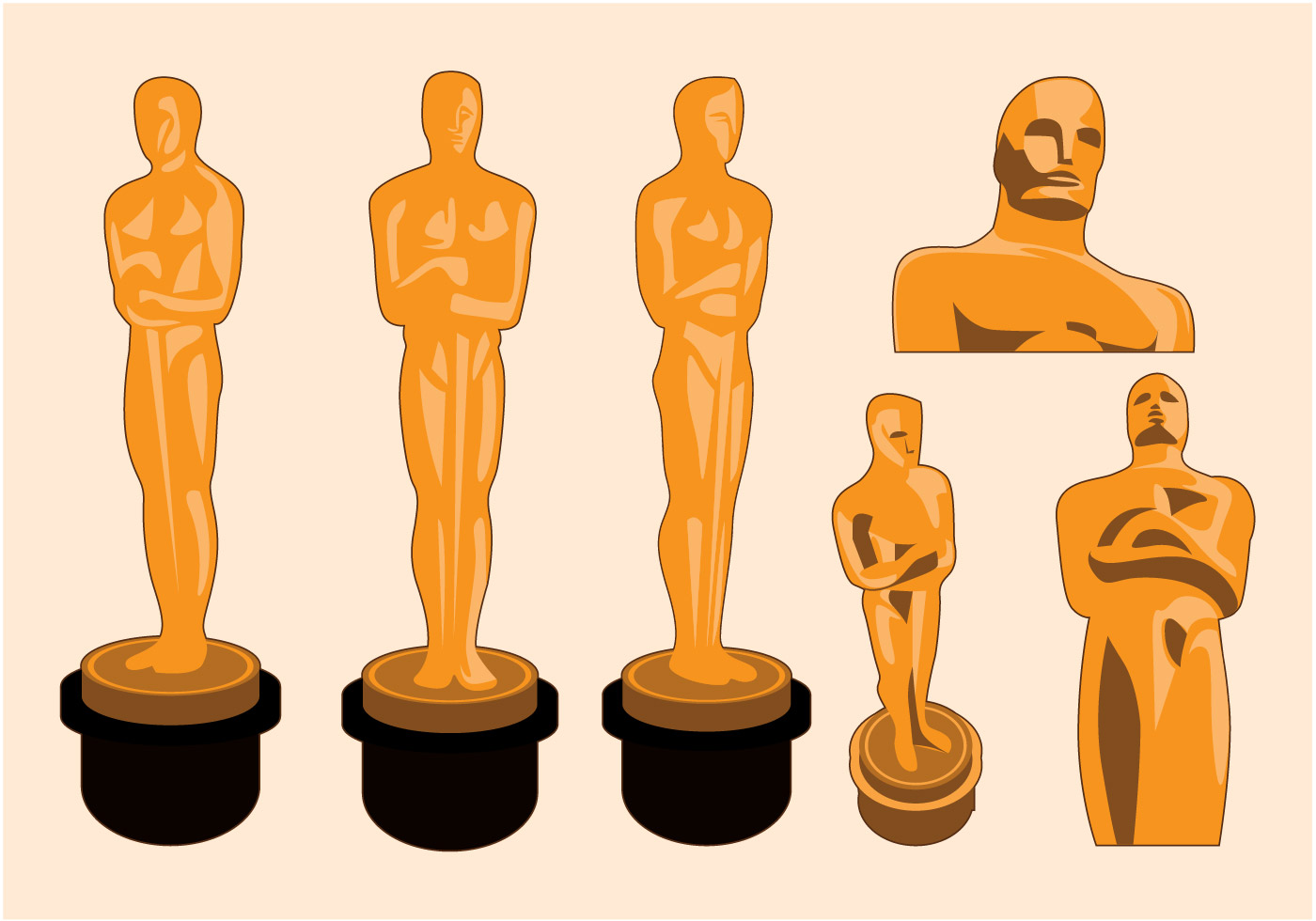 Oscar Statue Vector - Download Free Vector Art, Stock Graphics & Images