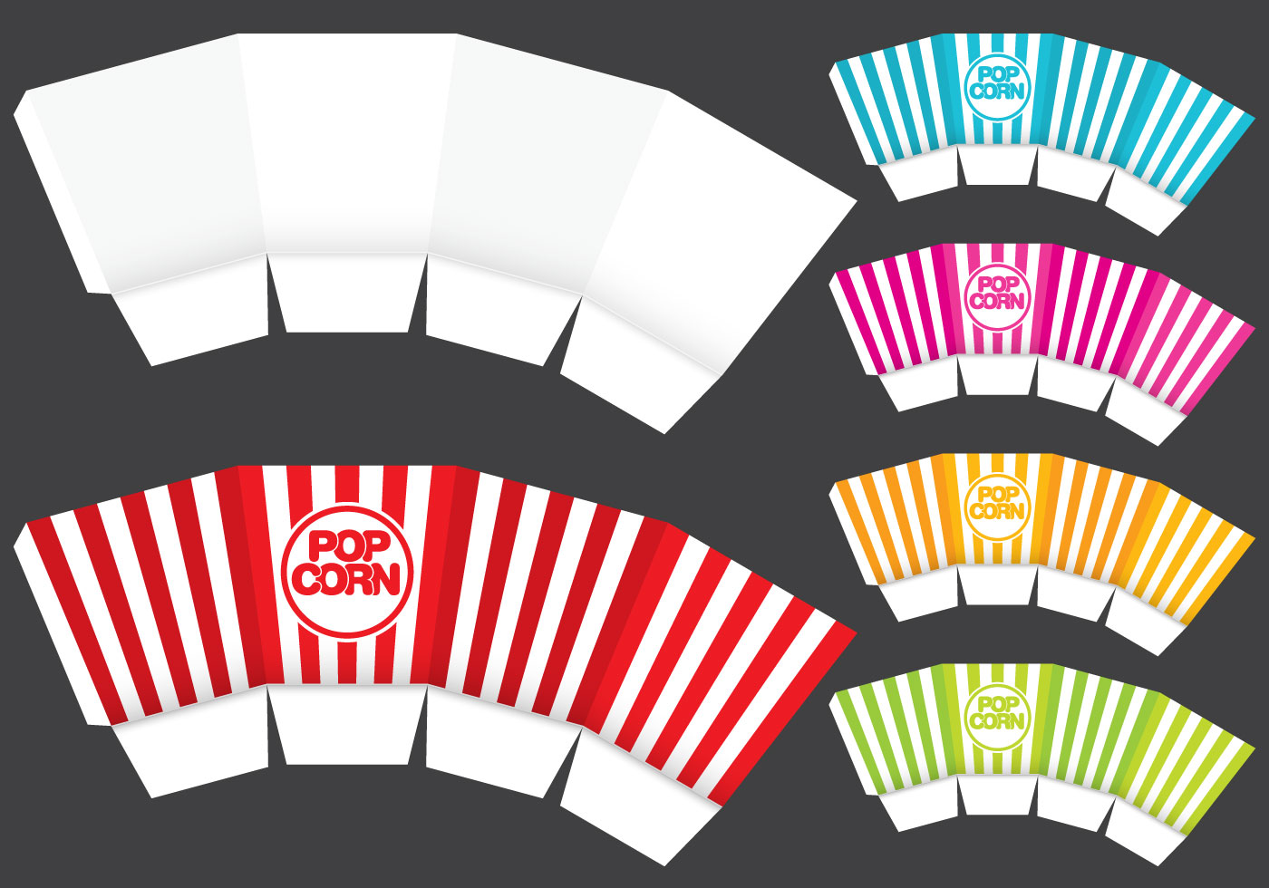 Popcorn Box Template Download Free Vector Art, Stock Graphics & Images