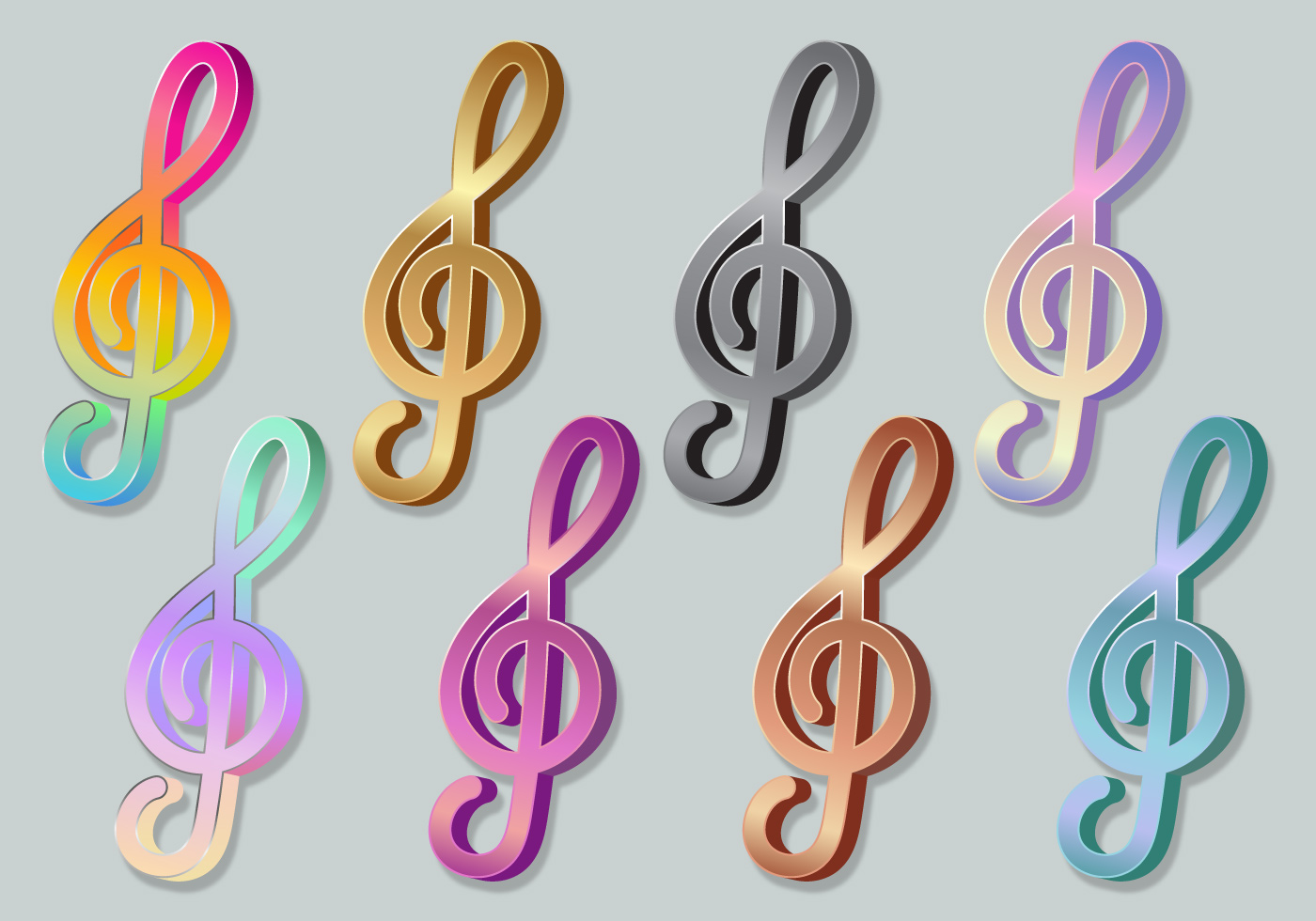 Violin Key Treble Clef 3D Icons Download Free Vector Art, Stock Graphics & Images
