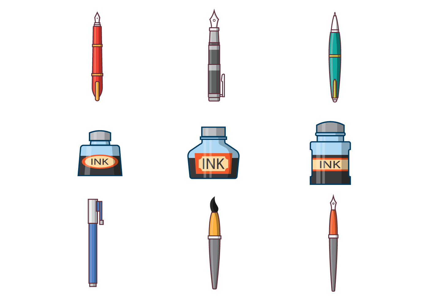 Free Ink Pen Vector - Download Free Vector Art, Stock Graphics & Images