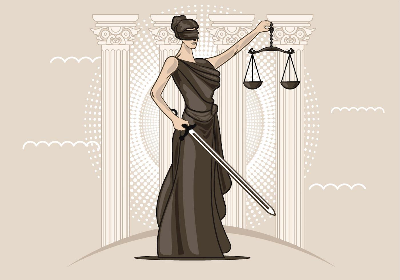 Lady Of Justice Vector 130373 Vector Art At Vecteezy