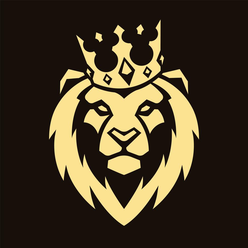 Heraldry Lion King With Crown Logo Mascot Vector Image Kulturaupice