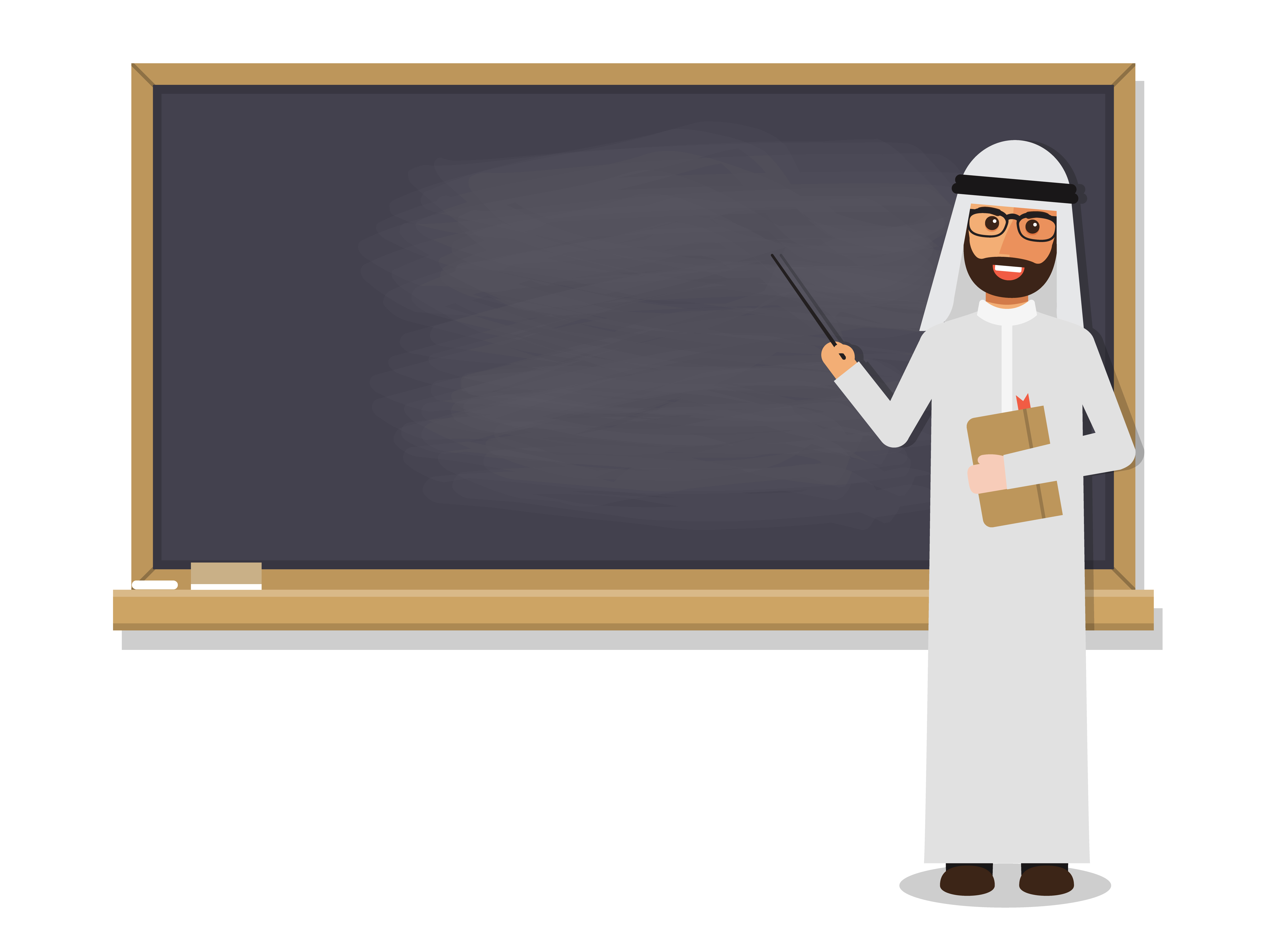 Arab teacher with student