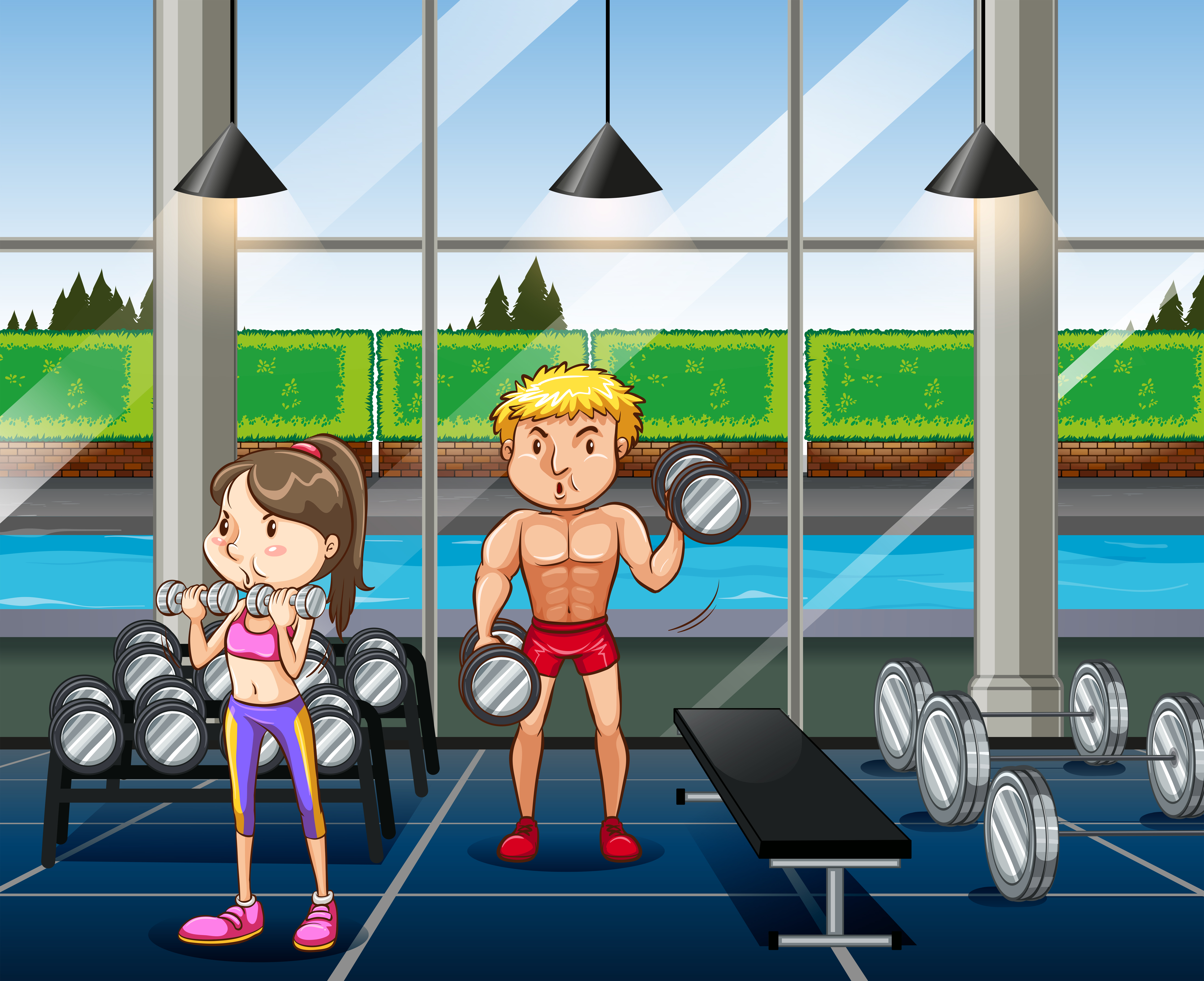 Gym cartoon