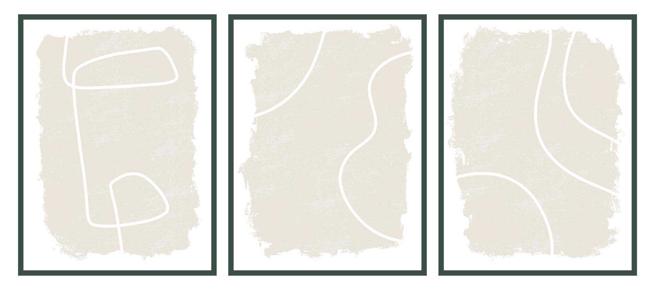 plantillas contemporáneas con formas abstractas y línea en colores nude Vector en Vecteezy