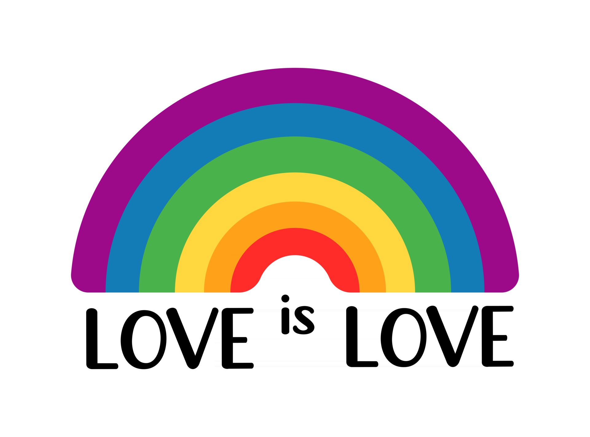 Love Is Love Quote Lgbt Rainbow With Color Flag Of Gay Lesbian Bisexual And Transgender