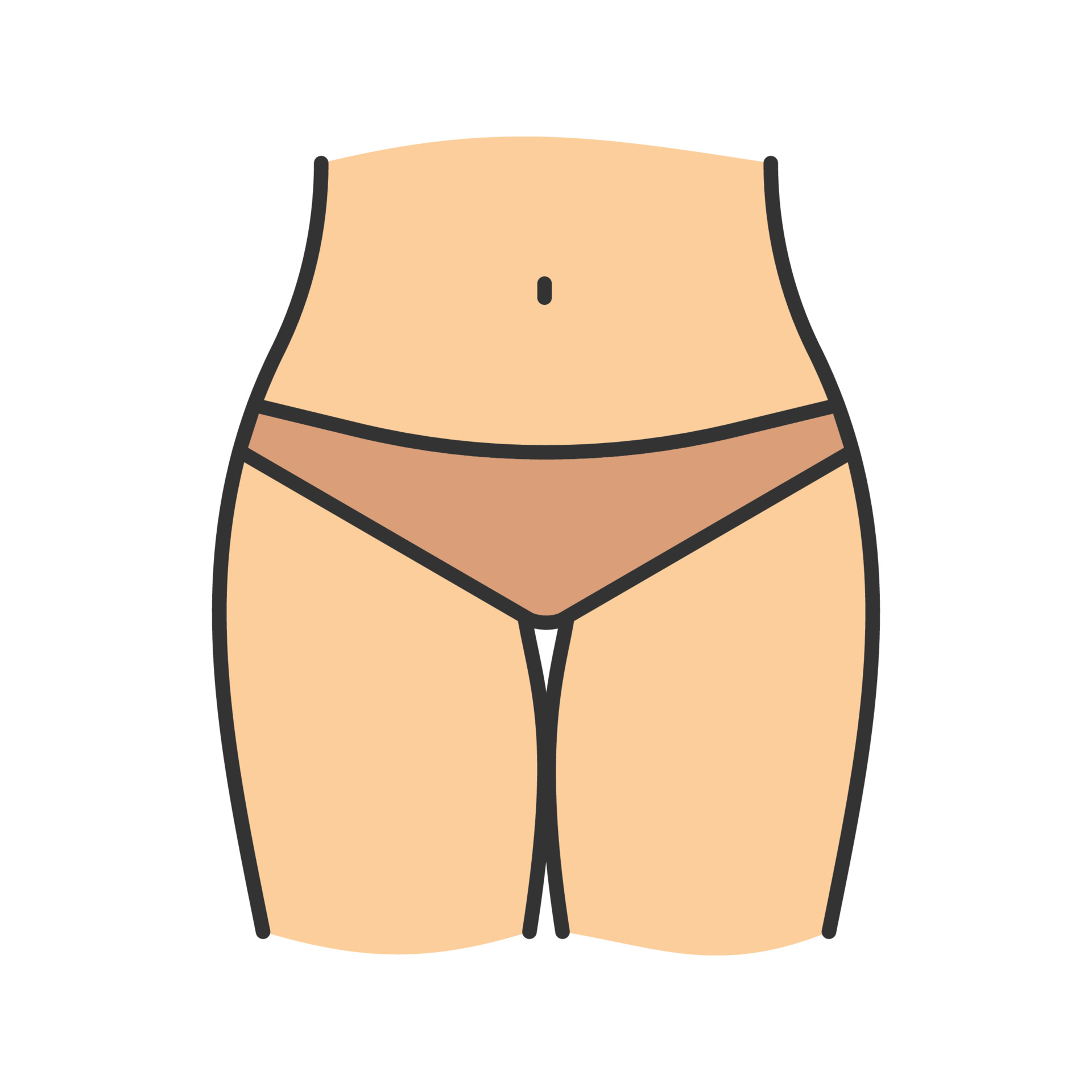 Bikini Zone Color Icon Isolated Vector Illustration 3761320 Vector Art At Vecteezy