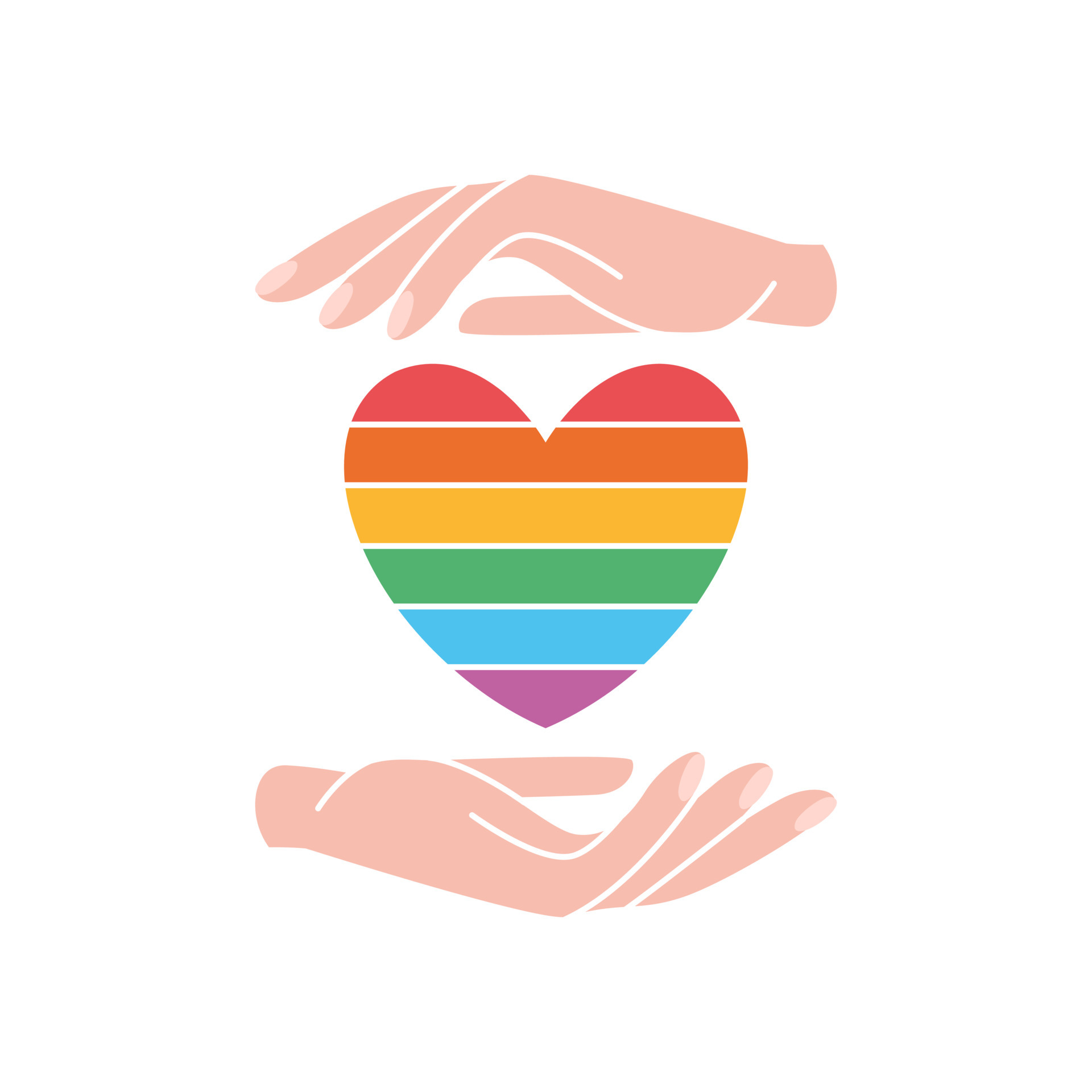 Two Hand With Rainbow Colored Heart Gay Pride Lgbt Concept Lesbian Gay Bisexual