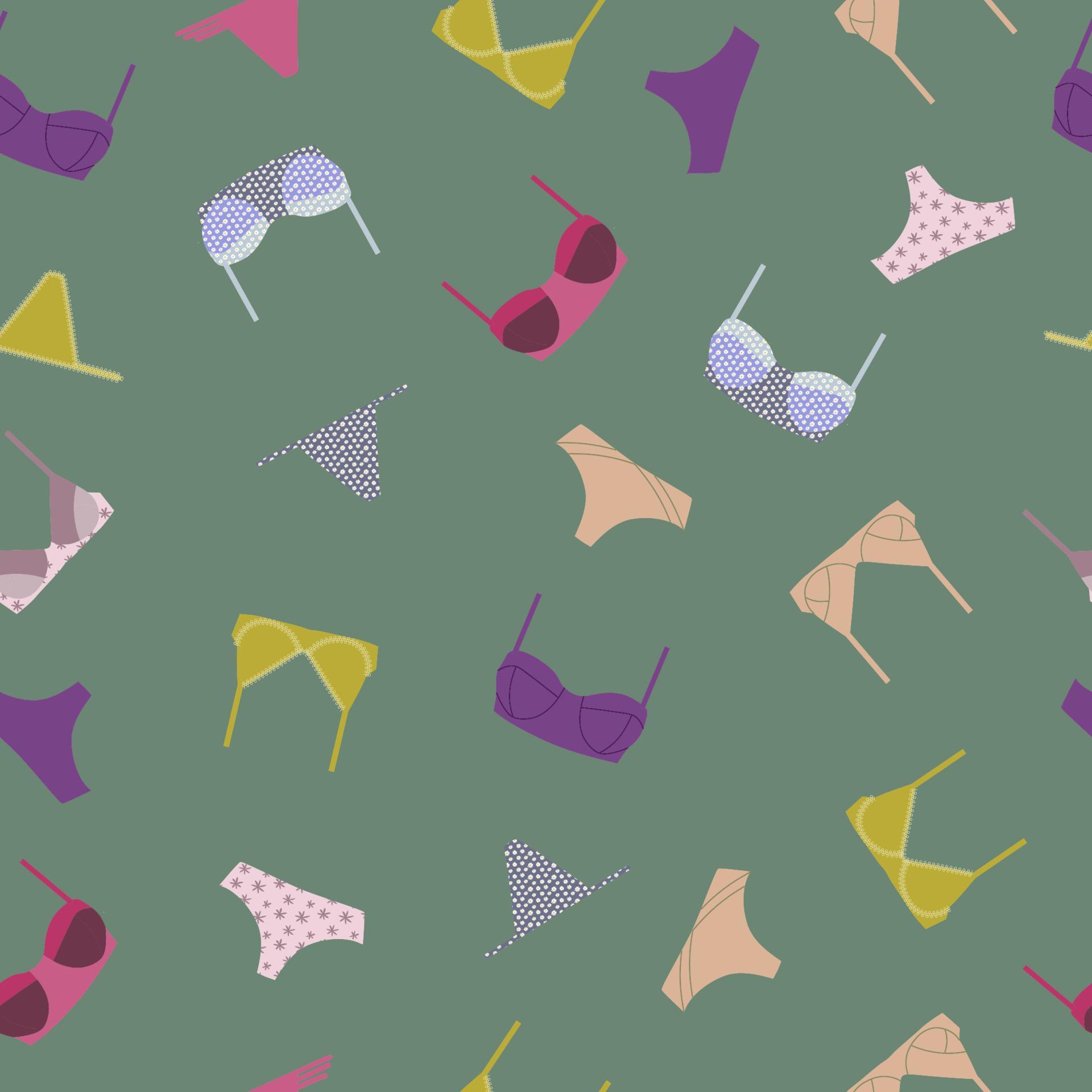 Bra And Panties Seamless Pattern Colorful Lingerie Collection Vector Art At Vecteezy