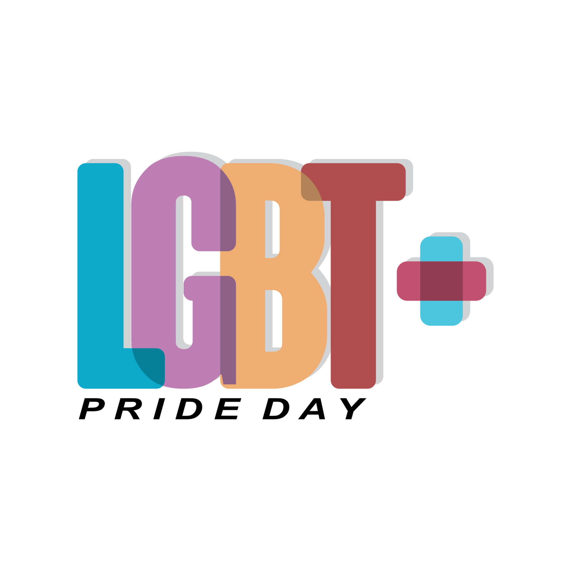 Gay Pride Background Lgbt Day Vector Illustration With Colorful Realistic Style Stickers