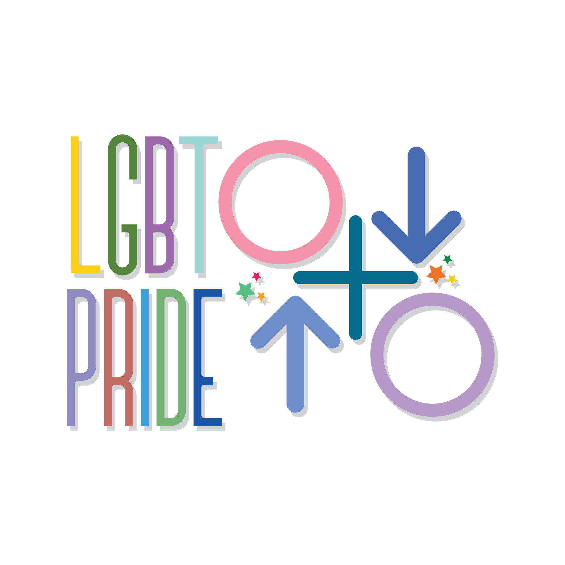 Gay Pride Background Lgbt Day Vector Illustration With Colorful Realistic Style Stickers