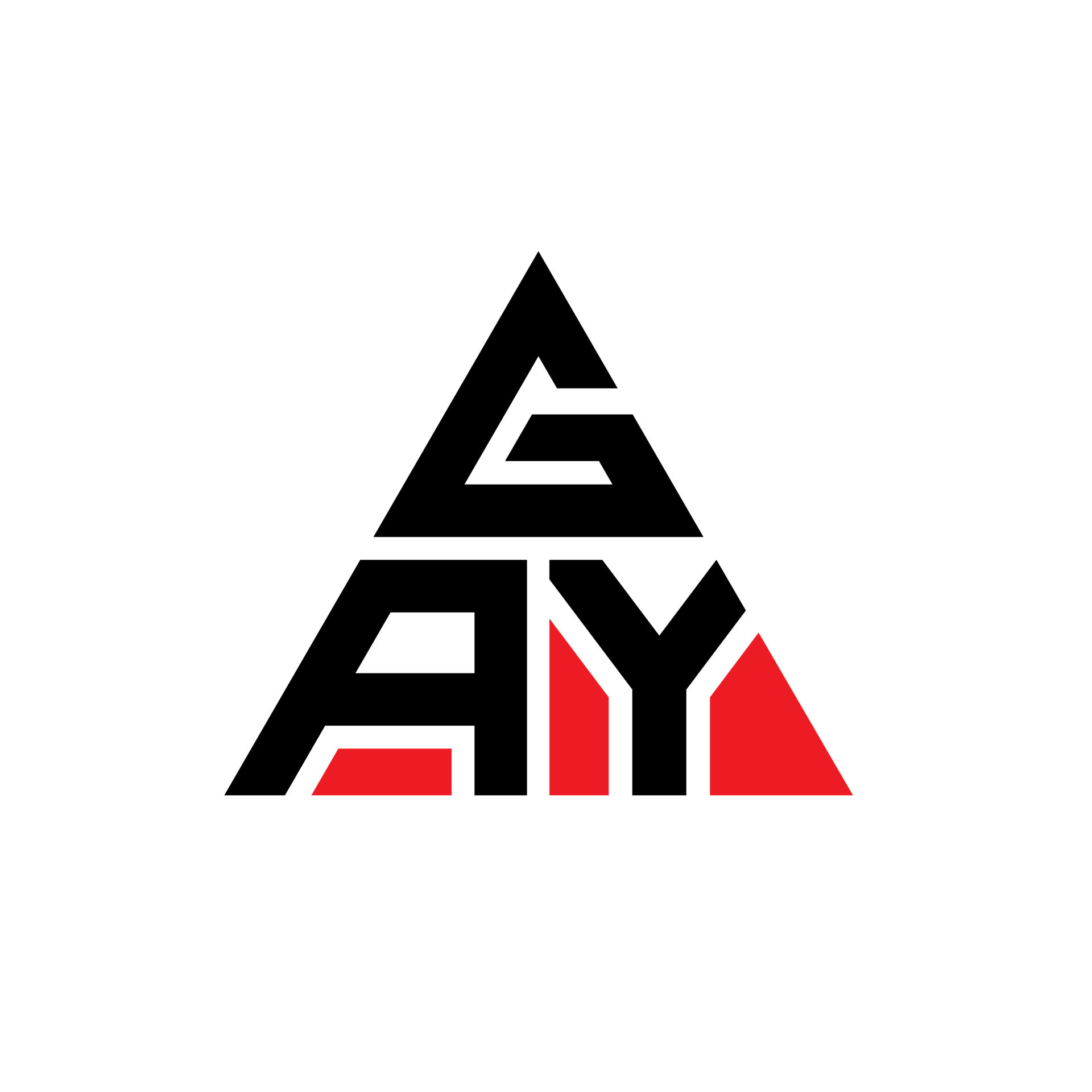 diseño de logotipo de letra triangular gay con forma de triángulo monograma de diseño de