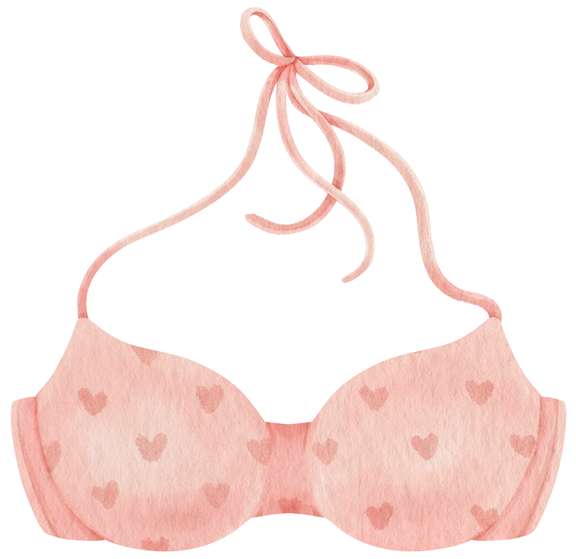 Bikini Rosa Trajes De Ba O Estilo Acuarela Para Elemento Decorativo Png