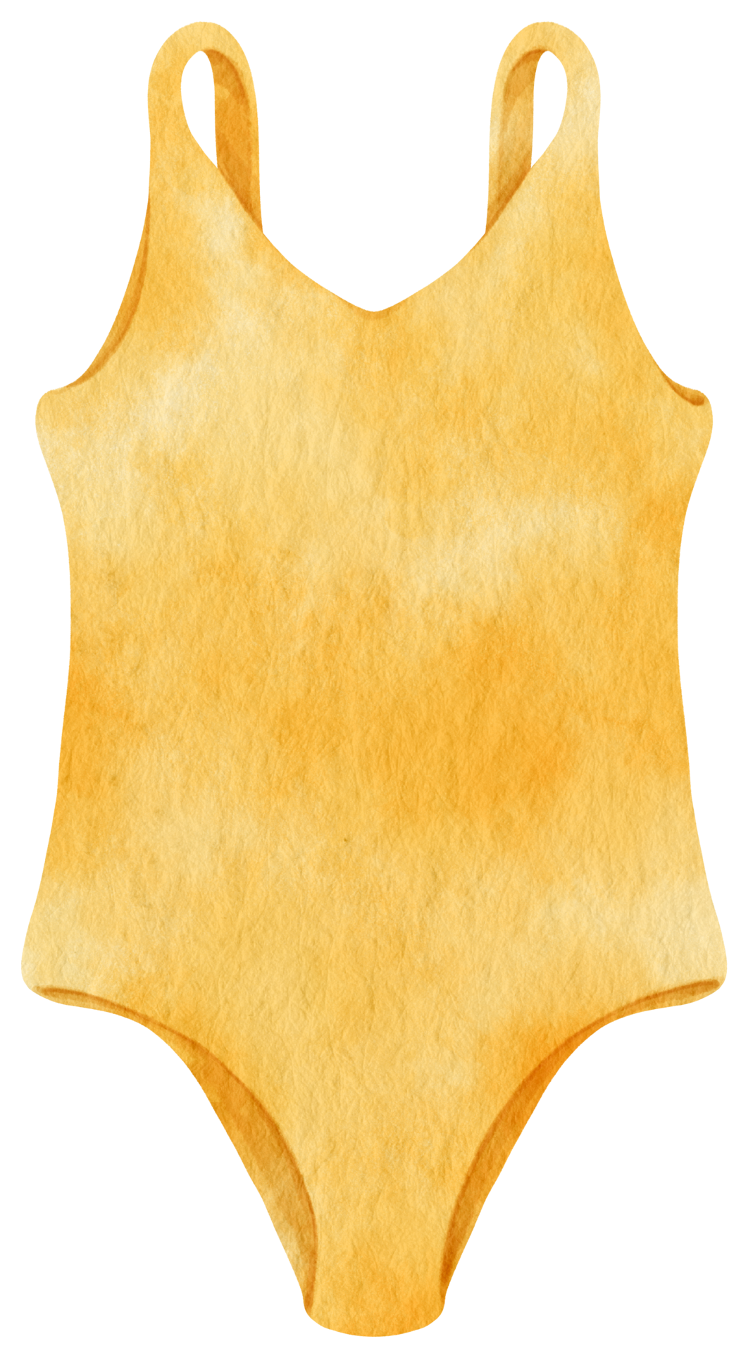 Free style aquarelle de maillots de bain bikini jaune pour élément décoratif d été 9787495 PNG