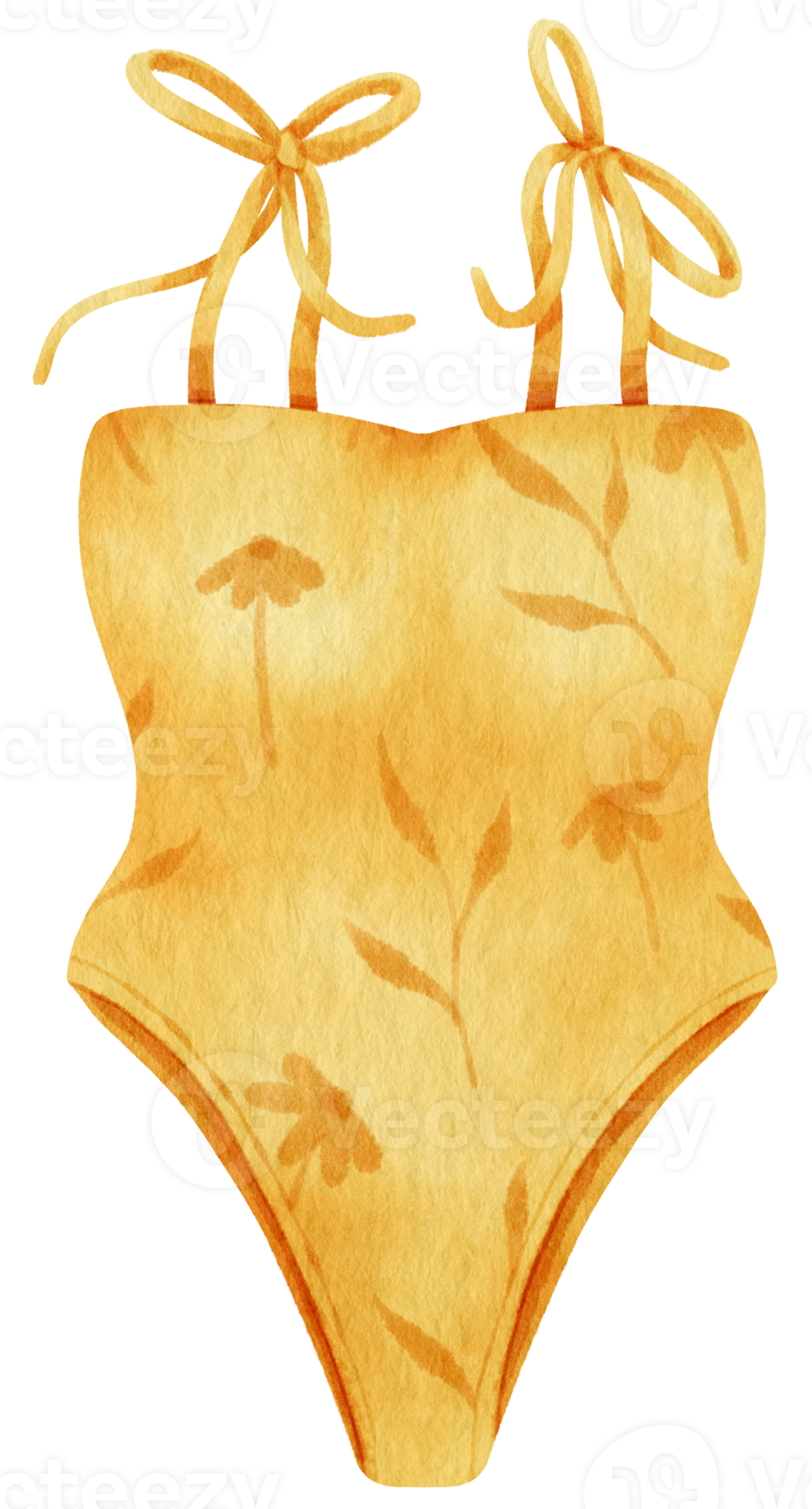 style aquarelle de maillots de bain bikini jaune pour élément décoratif d été 9788515 PNG