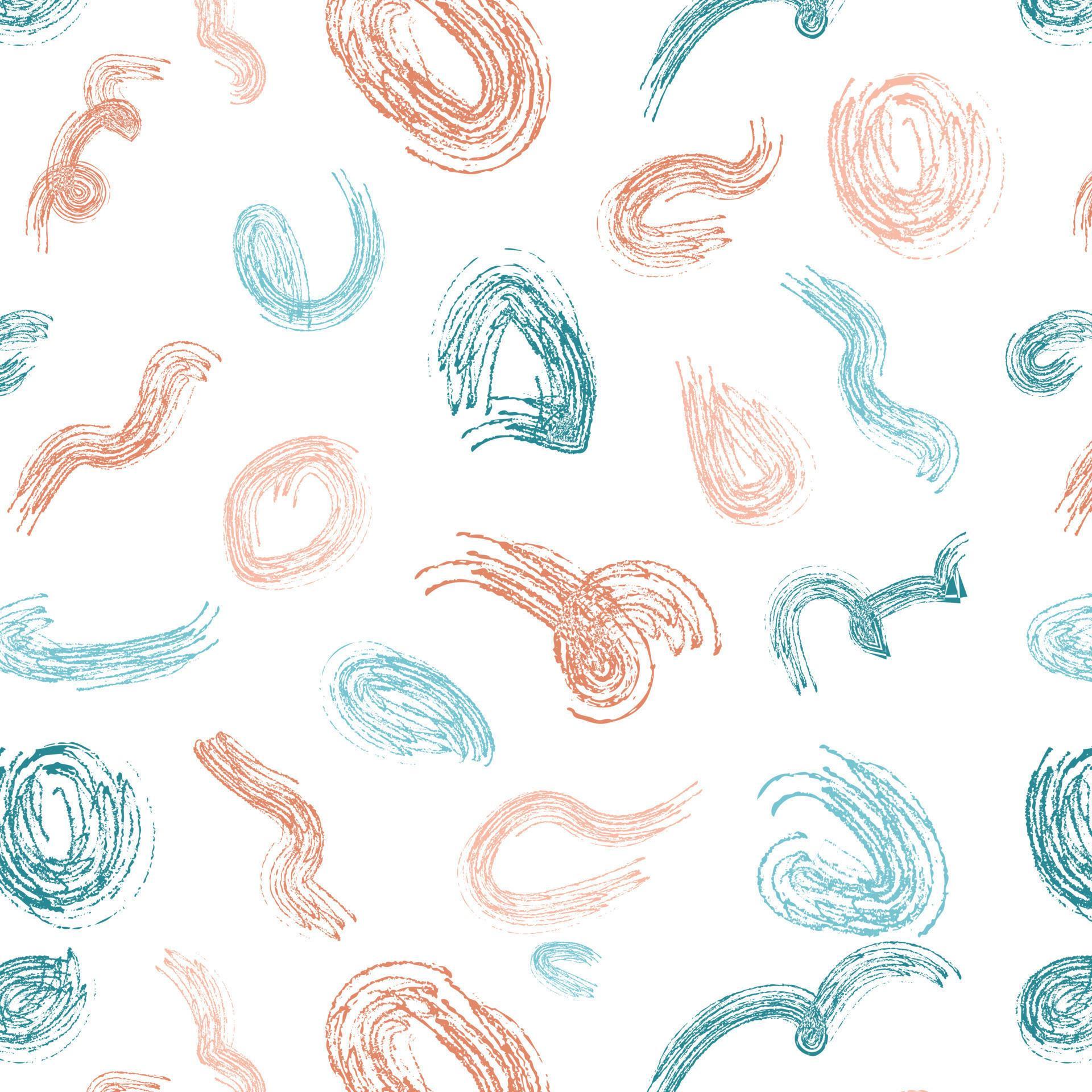 Seamless Pattern With Brush Strokes Of Different Shapes In Pastel Nude Colors Naive