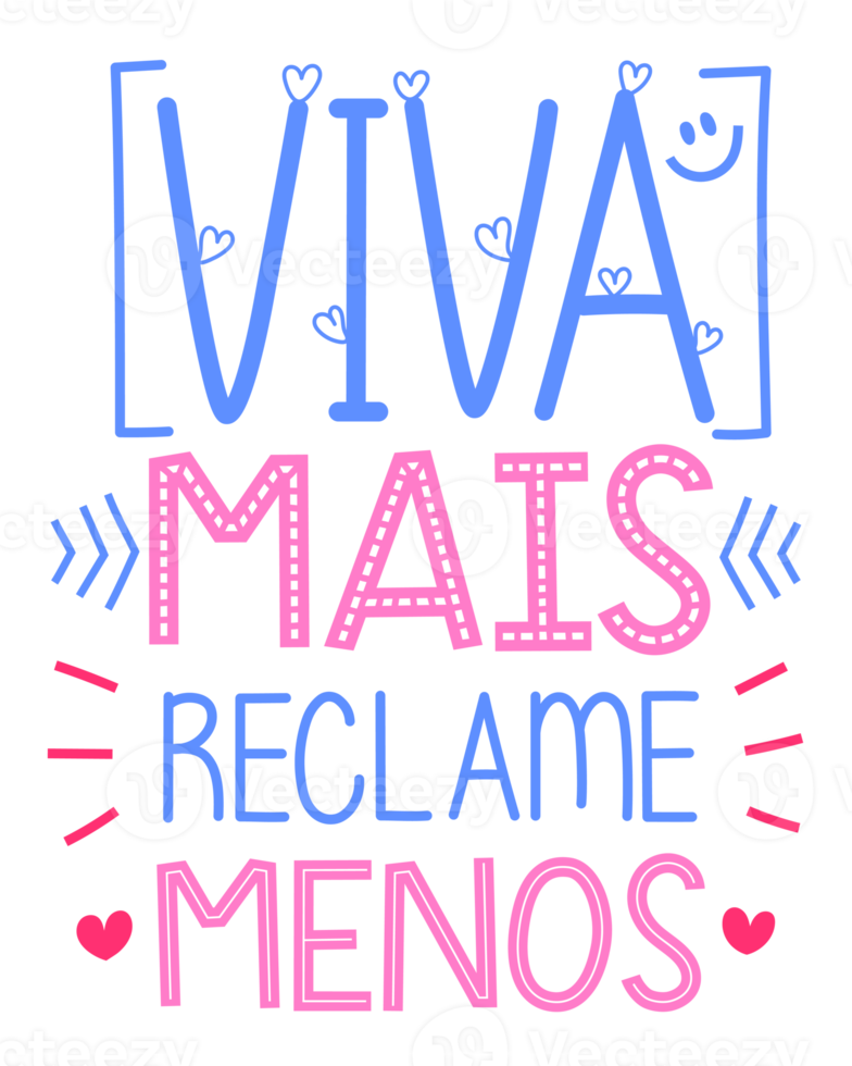 cartaz colorido frase motivacional em portugues brasileiro tradução