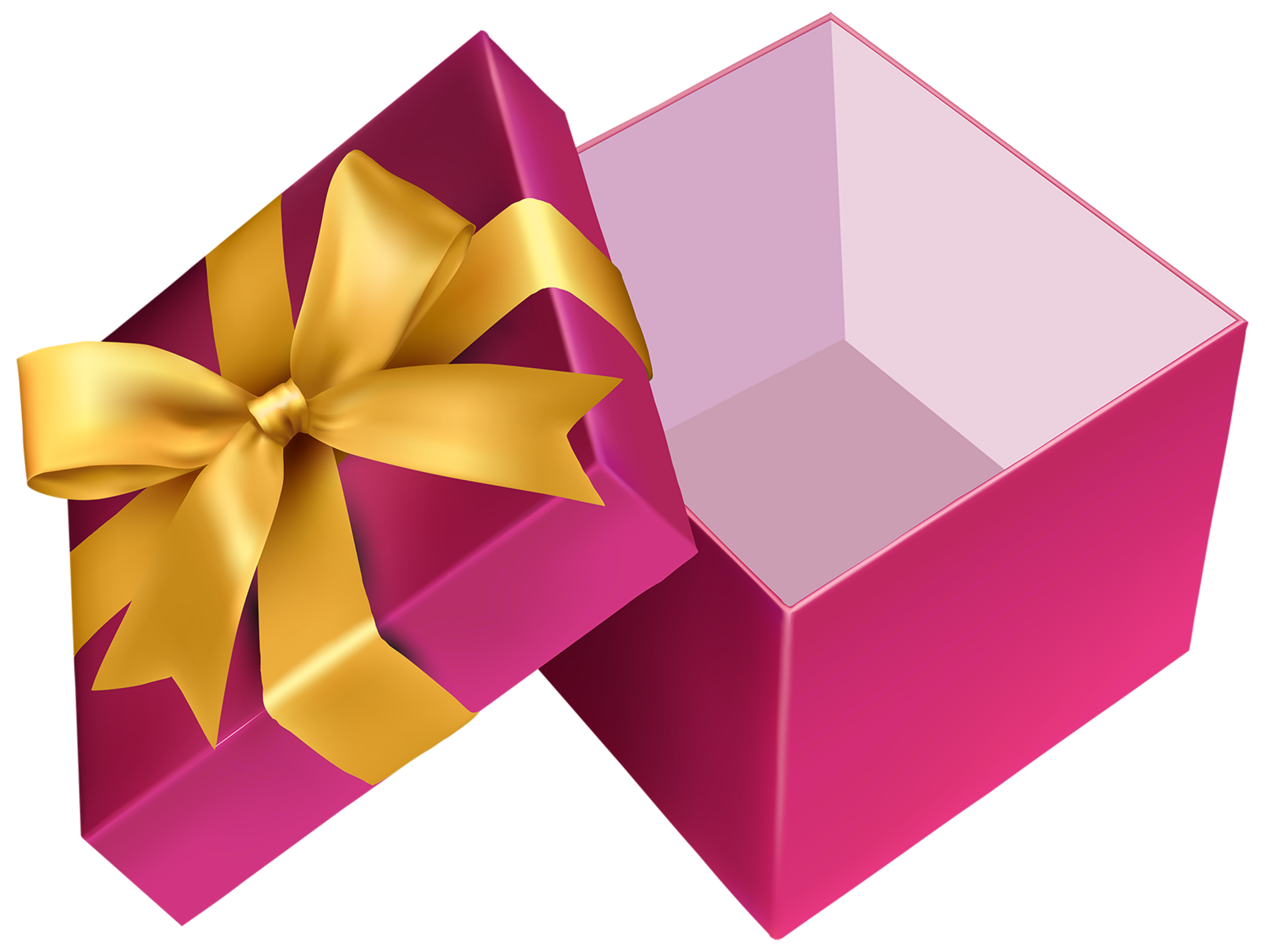 Free Pink Open Gift Png With Transparent Background