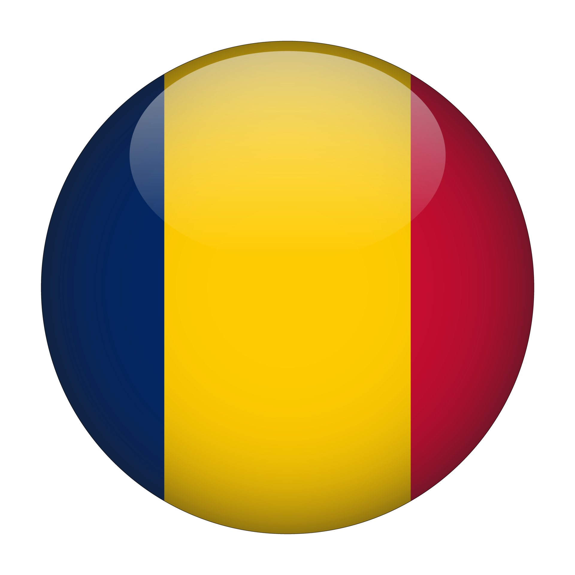 Chad 3D Rounded Flag With Transparent Background 15272120 PNG