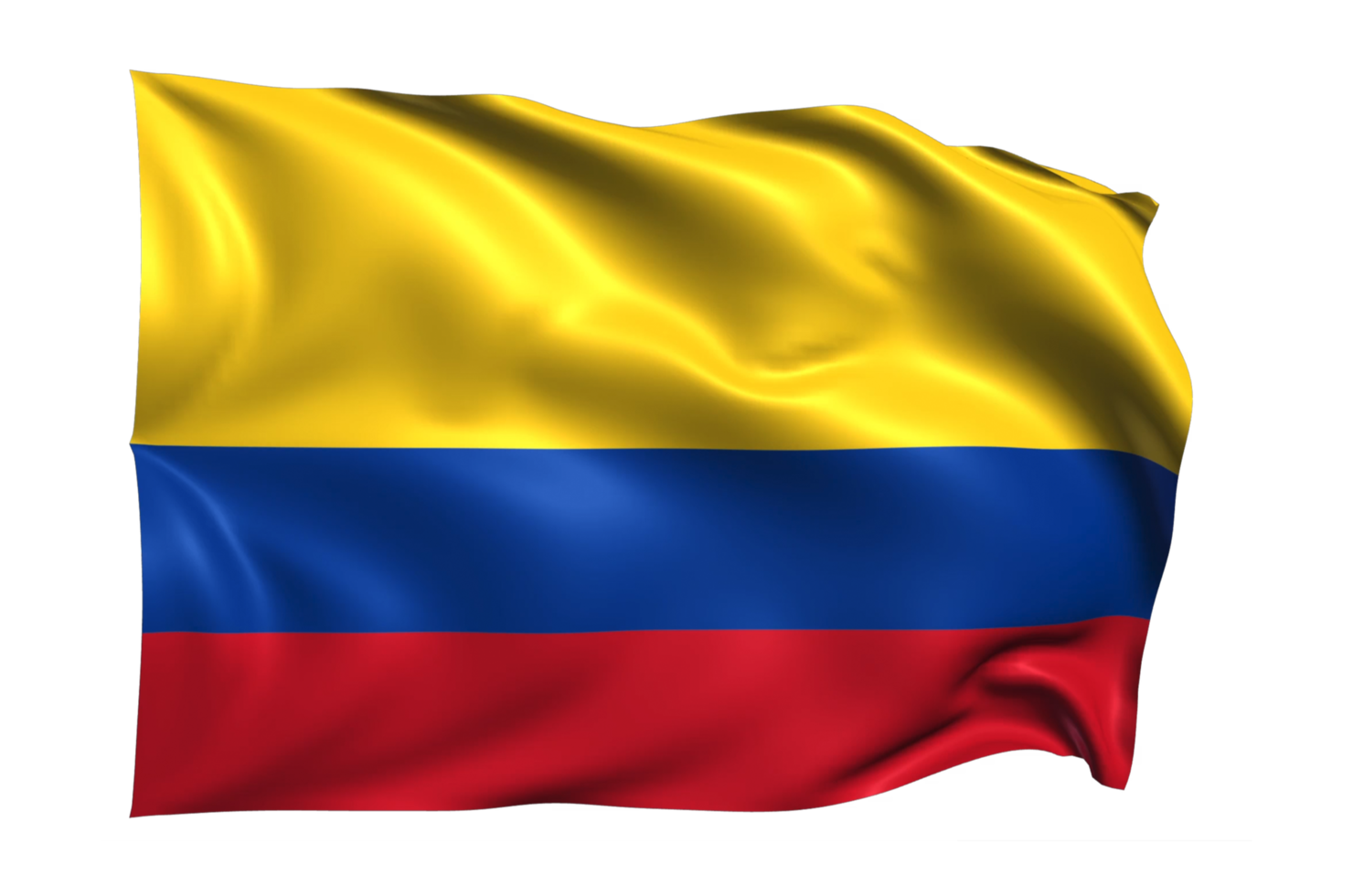 colômbia agitando a bandeira fundo transparente realista 15309650 PNG