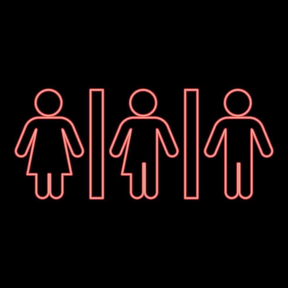 Ne N Mujer Bisexual Travesti Hombre Gay Lealtad Concepto Color Rojo Vector Ilustraci N Imagen