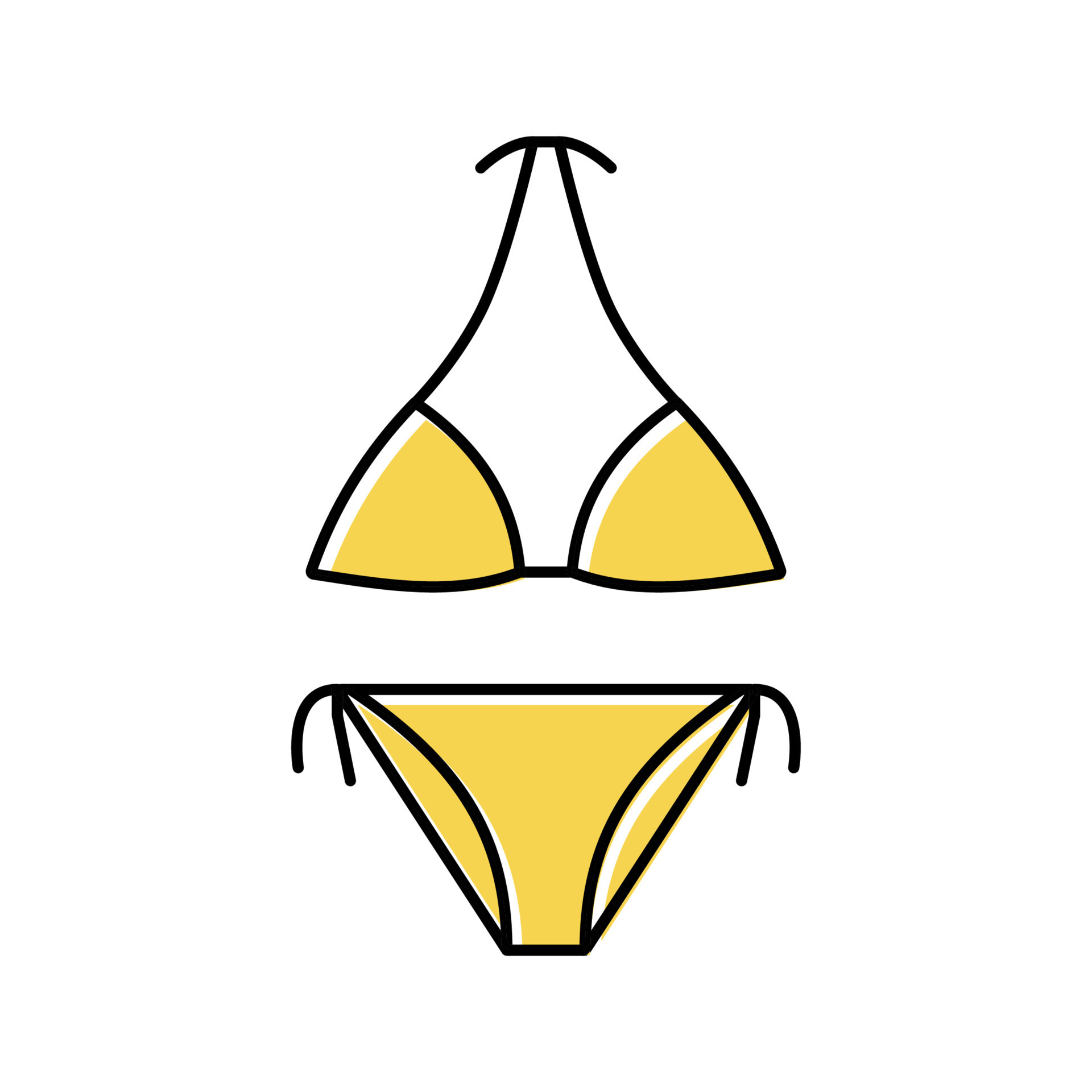 Bikini Summer Clothes For Swimming Color Icon Vector Illustratio Vector Art At Vecteezy