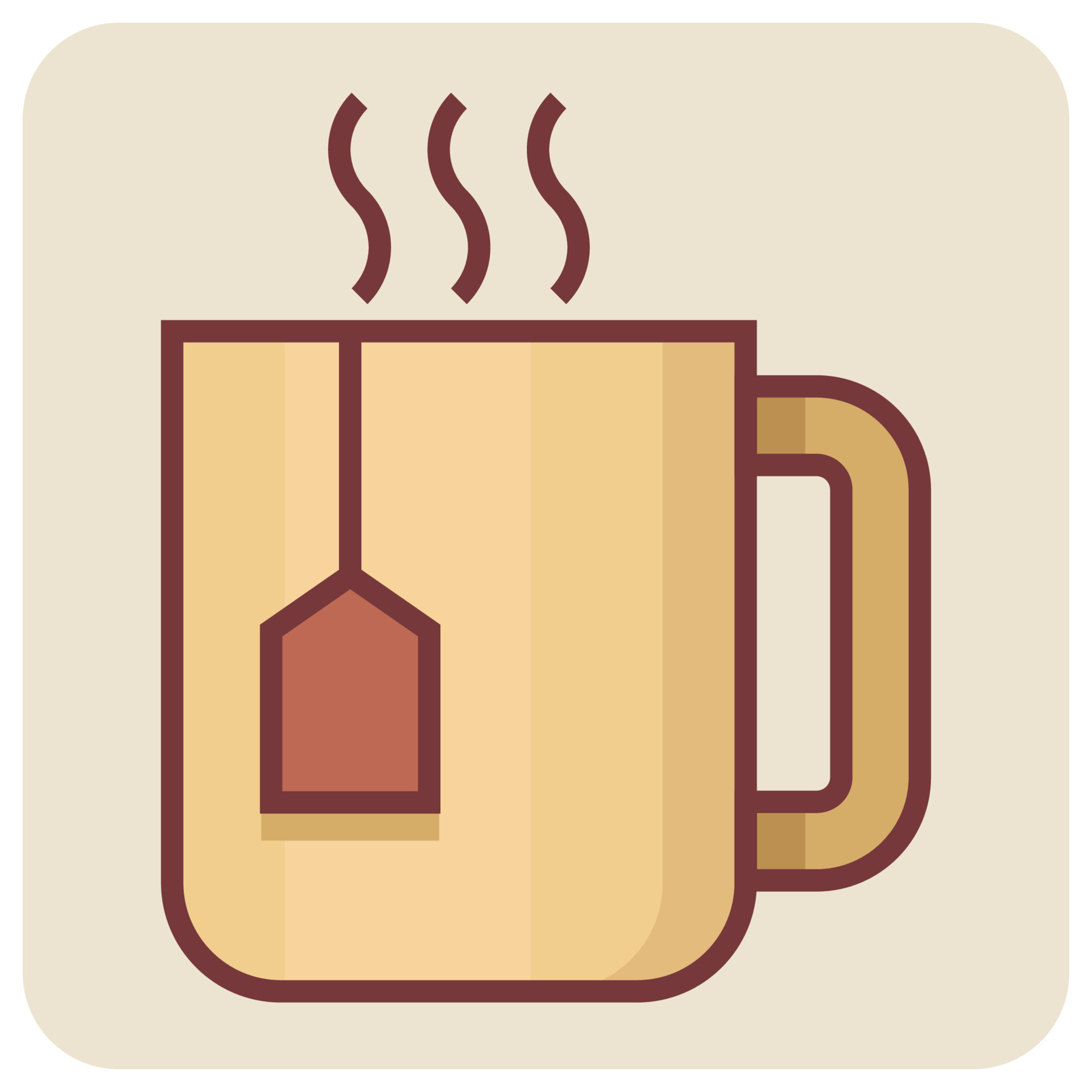 Filled Color Outline Icon For Hot Tea 21732437 Vector Art At Vecteezy