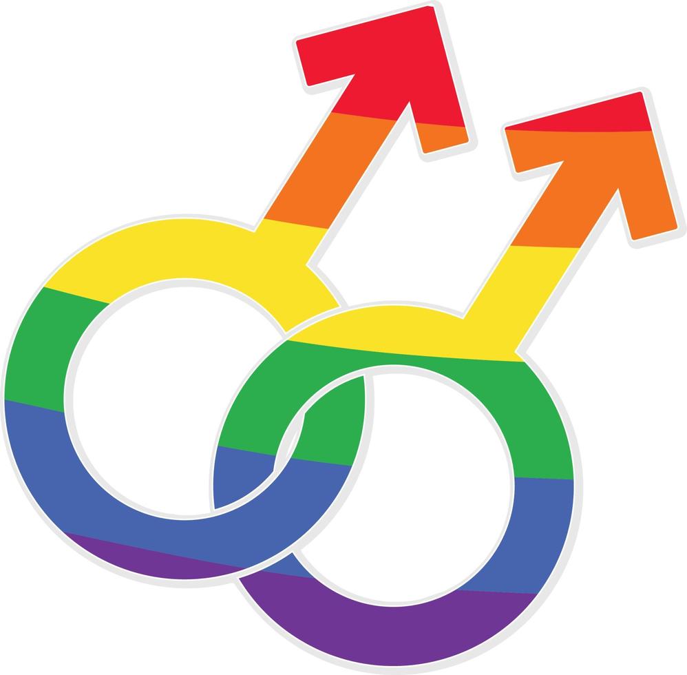 Gay Symbol In Rainbow Colors Vector Illustration 22486572 Vector Art At Vecteezy
