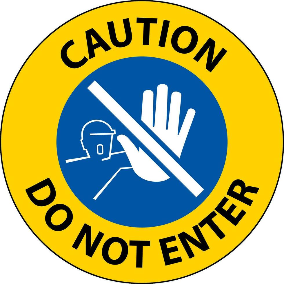 Caution Do Not Enter Symbol Sign On White Background Vector
